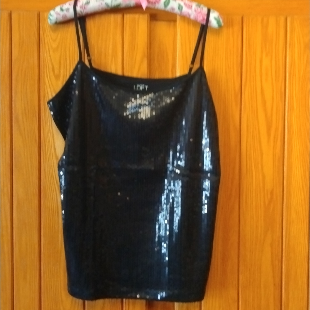 Ann Taylor LOFT Sequin Tank Top Size XL